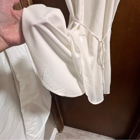 Naked Zebra White Sheath Mini Dress Luxury Lightweight Flowy Feminine Resort - Picture 6 of 10